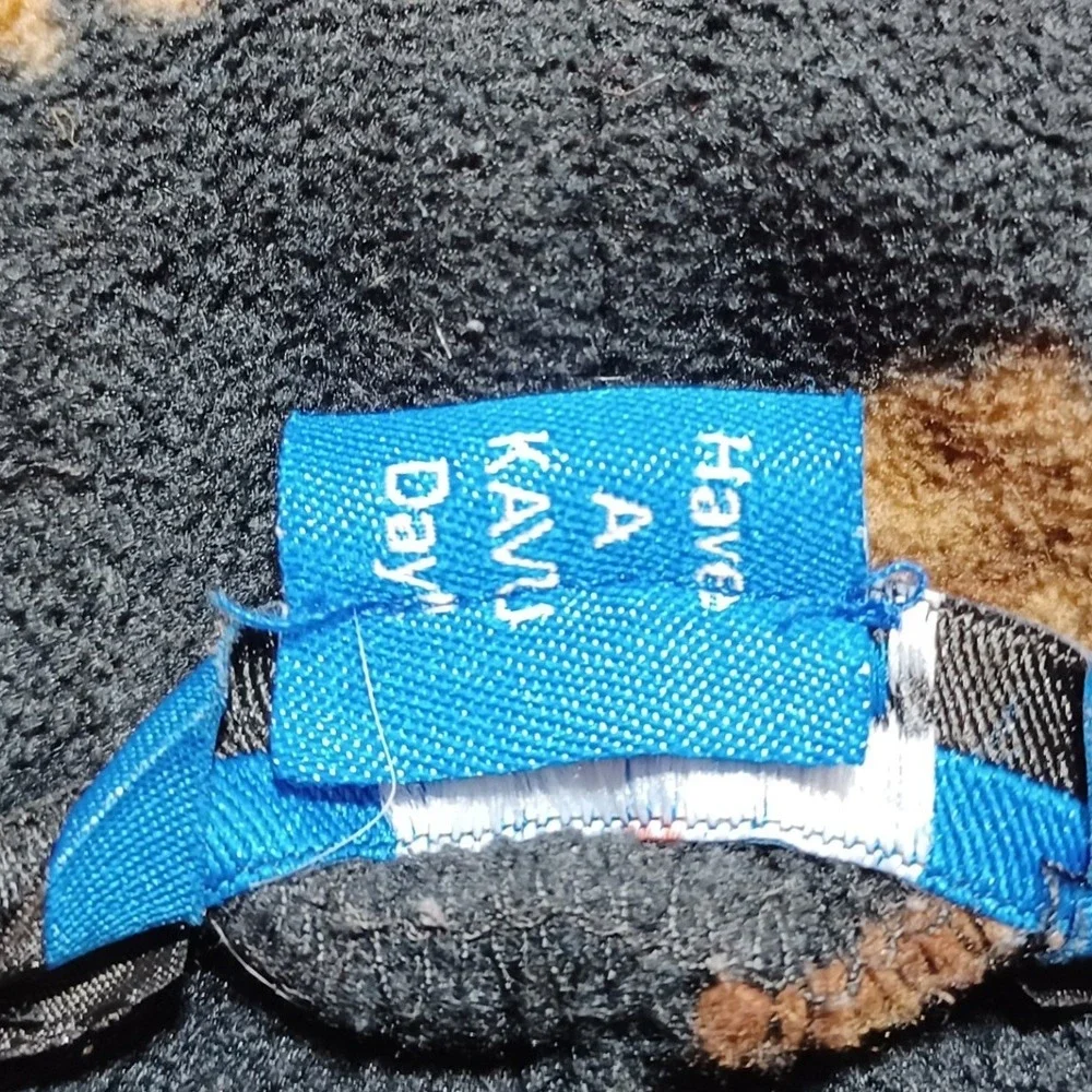 KAVU Mens Teannastay Fleece Pants M Black Pine Cones Gorpcore Outdoor Cabincore